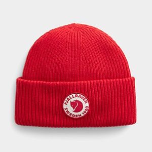 Fjällräven 1960 unisex red 100% wool tuque hat beanie NWT